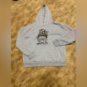 Gray #MomLife Hoodie